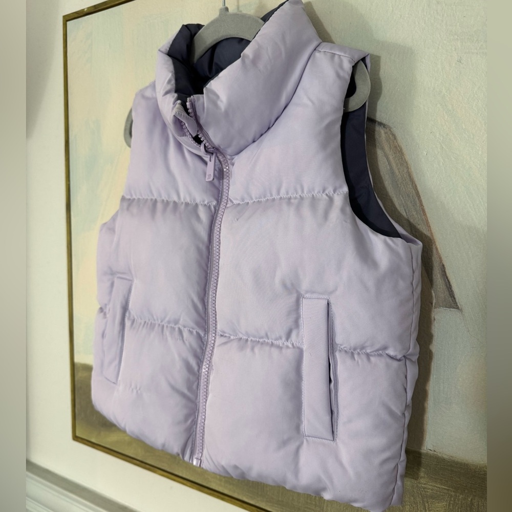 ALL IN MOTION Kids Full Zipper Reversible Quilted Puffer Vest Stand Up Size 4/5 - Picture 3 of 8